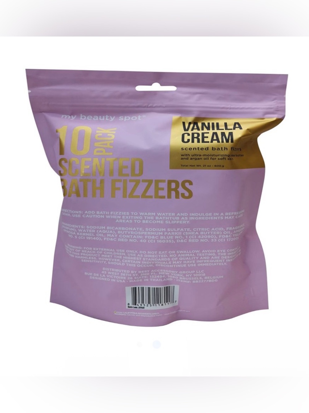 *BUY NOW* My Beauty Spot Vanilla Cream Scented Bath Fizzers - 10 ct - Picture 2 of 2
